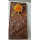 chocolade tablet met tekst en bloem